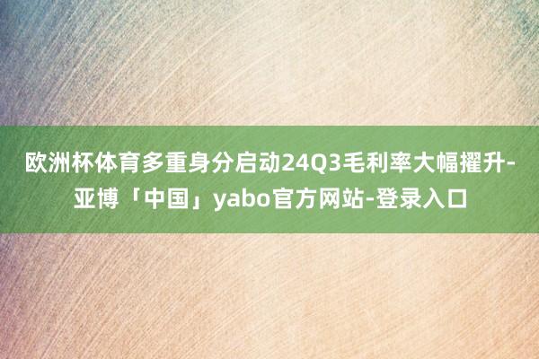 欧洲杯体育　　多重身分启动24Q3毛利率大幅擢升-亚博「中国」yabo官方网站-登录入口
