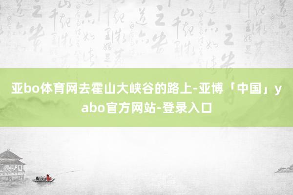 亚bo体育网　　去霍山大峡谷的路上-亚博「中国」yabo官方网站-登录入口