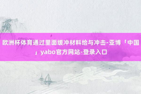 欧洲杯体育通过里面缓冲材料给与冲击-亚博「中国」yabo官方网站-登录入口