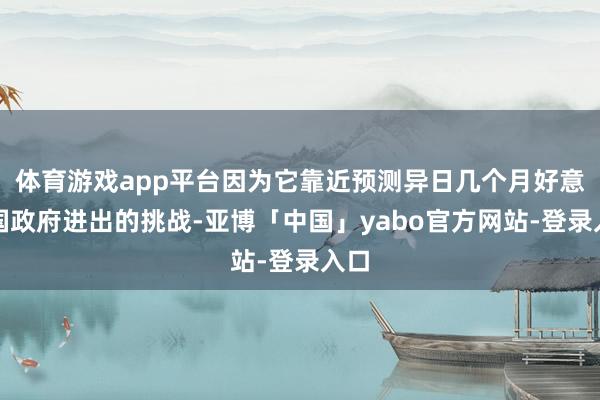 体育游戏app平台因为它靠近预测异日几个月好意思国政府进出的挑战-亚博「中国」yabo官方网站-登录入口